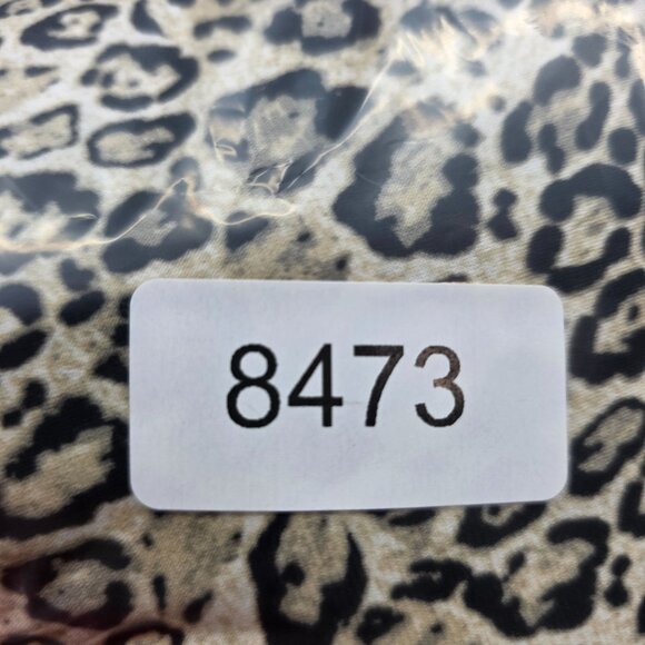 Womens Ciara Sun Woo Leopard Print Jumpsuit V Neck 3/4 Sleeves Polyester Size L - Picture 12 of 12